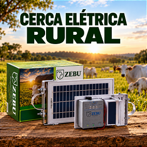 Eletrificador Cerca Zebu 30km Painel Solar Bateria integrada ZS20BI