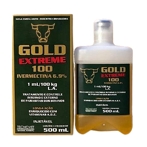 Gold Extreme Ivermectina 6.9% controle interno e externo de parasitas bovino