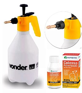 Pulverizador Manual 1,5 Litros + Colosso Pulverização De Ambiente Ourofino 100ml