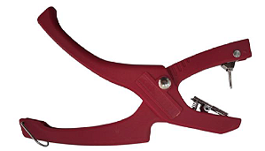 Aplicador de Brinco Bovino com Agulha Retrátil em Nylon vermelho