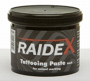 Tinta para tatuadeira cor preta 600 gr. - raidex (pote)