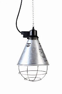 Porta lâmpada de alumínio para lâmpada i.v. Com grade protetora e corrente com regulagem ate 2,5 m