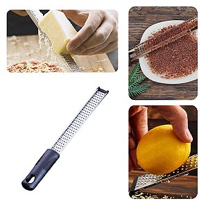 Ralador Culinário Inox Limão Queijo Chocolates Gengibre