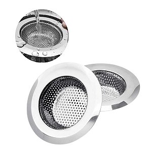 Ralo De Pia Japonês Inox Borda 11,5cm Cozinha Higiênico