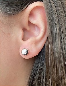 Brinco bola de prata 7mm