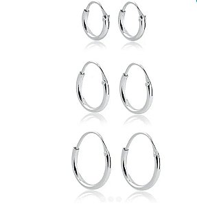 Trio Argolinhas fio redondo