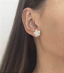 Brinco Flor Prata 925 Feminino