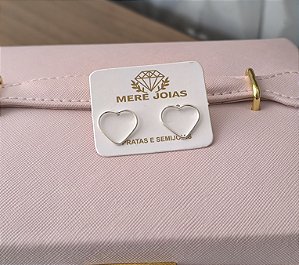 Brinco Coração Vazado Prata 925