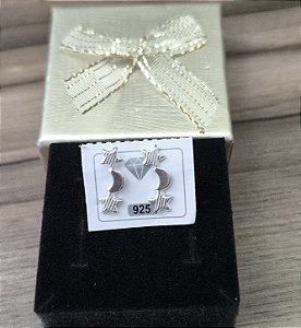 Brinco estrela e lua prata 925