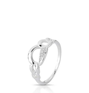 Anel Aros Redondo Prata 925 Feminino Tam 18