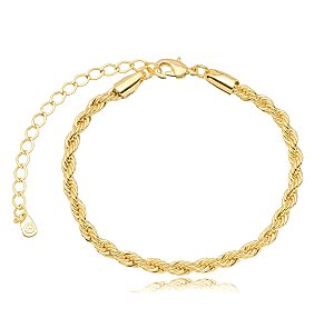 Pulseira Cordão Baiano Banho Ouro 18K