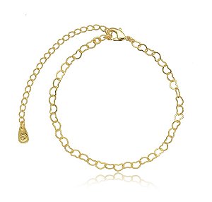 Pulseira Semijoia Corações Vazados Lisos