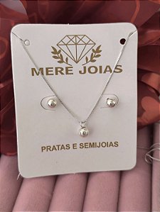 Conjunto Bola Média Prata 935