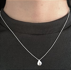 Colar Gota Vazado Prata 925