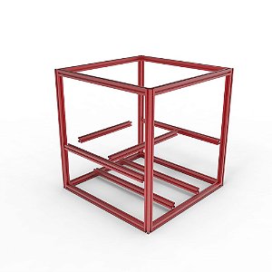 Kit Estrutural em Alumínio Vermelho P/ Impressora 3D Voron 2.4