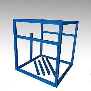 Kit Perfis em Perfil Estrutural em Alumínio Azul P/ Impressora 3D Voron Trident