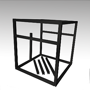 Kit Perfis em Perfil Estrutural em Alumínio Preto P/ Impressora 3D Voron Trident