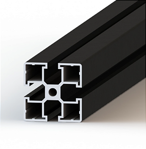Perfil Estrutural em Alumínio 45x45 Parafuso Preto - Canal M10