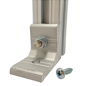 KIT CANTONEIRAS 90° M6 (FUROS A 20MM FACE) TAMPO Base 40