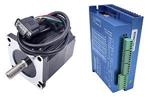 Motor de Passo com Encoder 4.5Nm – Easy Servo NEMA 34 + Driver HSS86