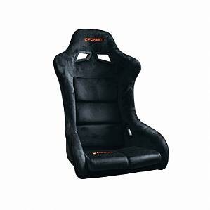 BANCO CONCHA PARA COCKPIT/SIMULADOR TAMANHO G – COSTURA LARANJA