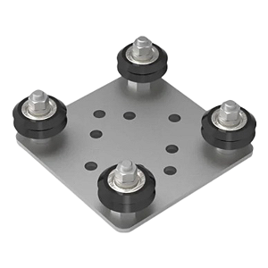 Guia Ajustável com Roldanas Para Perfil 20x40 V-Slot - 4 apoios