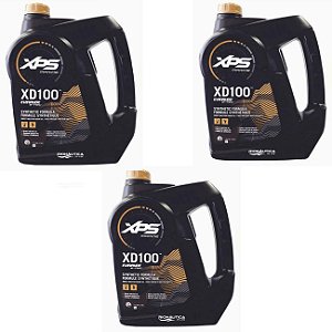 KIT 3 Oleos Nautico XPS 2 Tempos Lubrificante sintetico Motor Popa Evinrude E-tec Injetado XD100 3,785ml