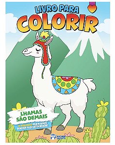 Livro Para Colorir - Meninas: Lhamas são Demais - Rideel