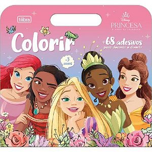 Album de Colorir Maleta 8F Princesas Tilibra