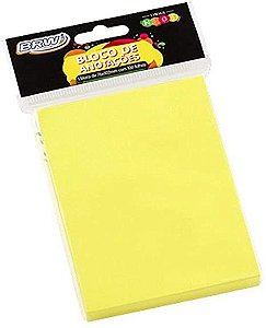 Bloco Smart Notes Amarelo Neon 100F 76X102Mm Brw