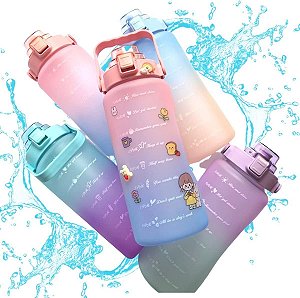 Garrafa de Água Galão - 2 L - 900 Ml - 500 Ml - Squeeze Academia
