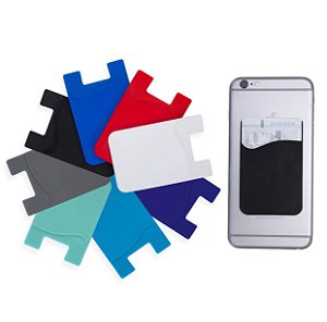 Porta Cartão de Silicone para Celular (minimo 50)