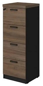 Arquivo P/ Pasta Susp 4 Gavetas Nogal\preto