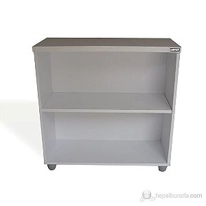 Estante baixa para livros aberta sem portas na cor branca tx de 15mm