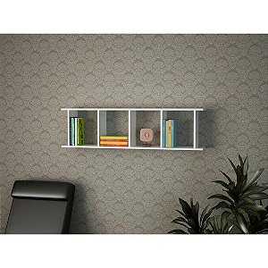 Nicho com quatro prateleiras em MDP Branco 15mm