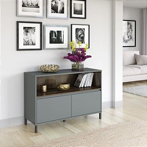 Aparador compacto com portas e nicho!