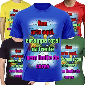 Kit 30 Camisetas Dry Fit Cores Personalizada Estampa Total na Frente Frete Grátis