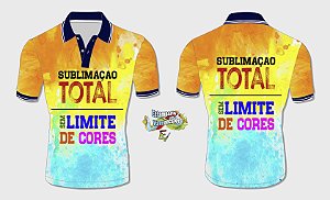 Camisa gola polo personalizada sublimação total