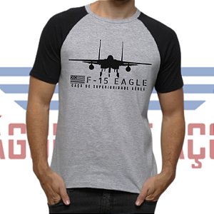 Camiseta F-15 EAGLE - Modelo Raglan