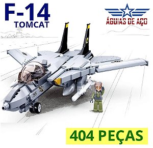 F-14 TOMCAT- Blocos de montar - Asas variáveis - 404 peças - 36cm