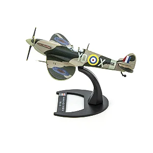 Avião da 2ª Guerra SPITFIRE - METAL - 1:72 - com hélice móvel