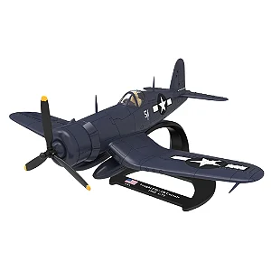Avião da 2ª Guerra F4U CORSAIR - METAL - 1:72 - com hélice móvel