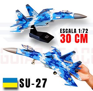 SU-27 FLANKER - Ucrânia - 1:72 (GRANDE) - COM PEÇAS MÓVEIS