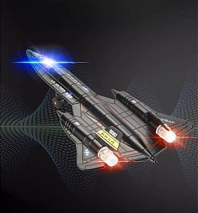 SR-71 Blackbird - Metal - 25cm (1/144) - Com luzes e som (BRINQUEDO)