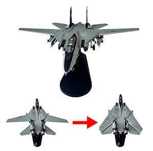 F-14 TOMCAT - METAL - COM ASAS DE GEOMETRIA VARIÁVEL (1:100)