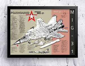 Quadro - MIG-31 Foxhound (20cm x 30cm) (cód. 5-4)