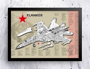Quadro - SU-27 Flanker (20cm x 30cm) (cód. 5-6)
