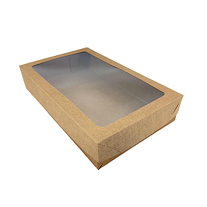 CAIXA COM VISOR RETANGULAR - 27X16X5CM
