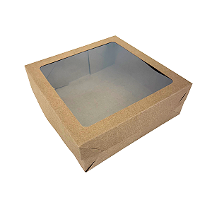 CAIXA COM VISOR QUADRADO - 20X20X7CM