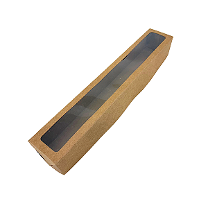 CAIXA COM VISOR RETANGULAR - 36X6,5X5CM
